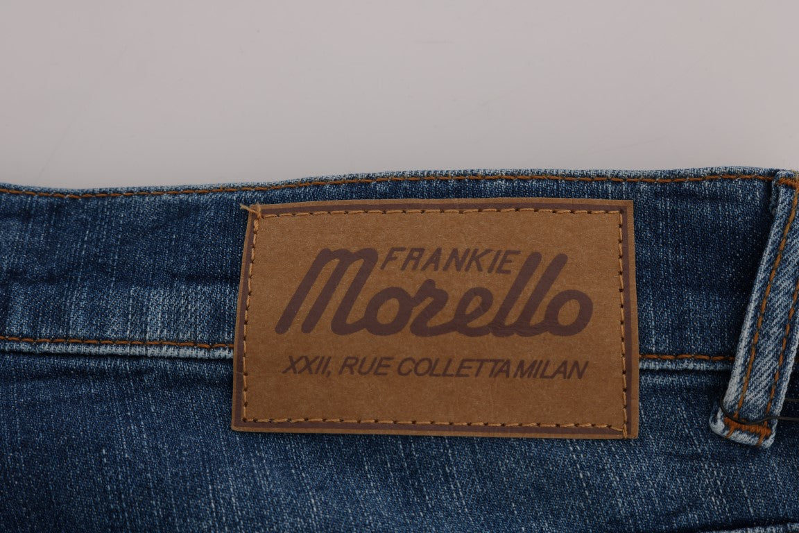 Frankie Morello Chic mavi yıkamalı dar kesim jean pantolon