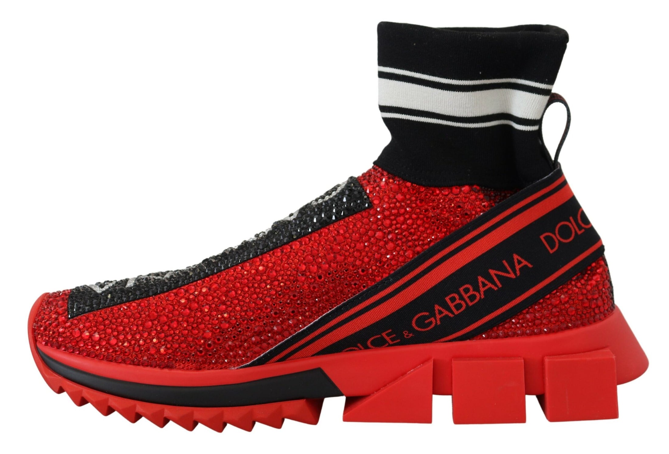 Dolce & Gabbana Exquisite rote Sorrento Slip-On Sneakers