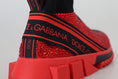 Bild in Galerie-Betrachter laden, Dolce & Gabbana Exquisite rote Sorrento Slip-On Sneakers
