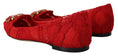 Load image into Gallery viewer, Dolce & Gabbana Rote Flats mit Kristallverzierung
