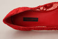 Load image into Gallery viewer, Dolce & Gabbana Rote Flats mit Kristallverzierung
