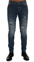 Load image into Gallery viewer, Frankie Morello Svelte Italian Denim - Slim Fit Blue Jeans
