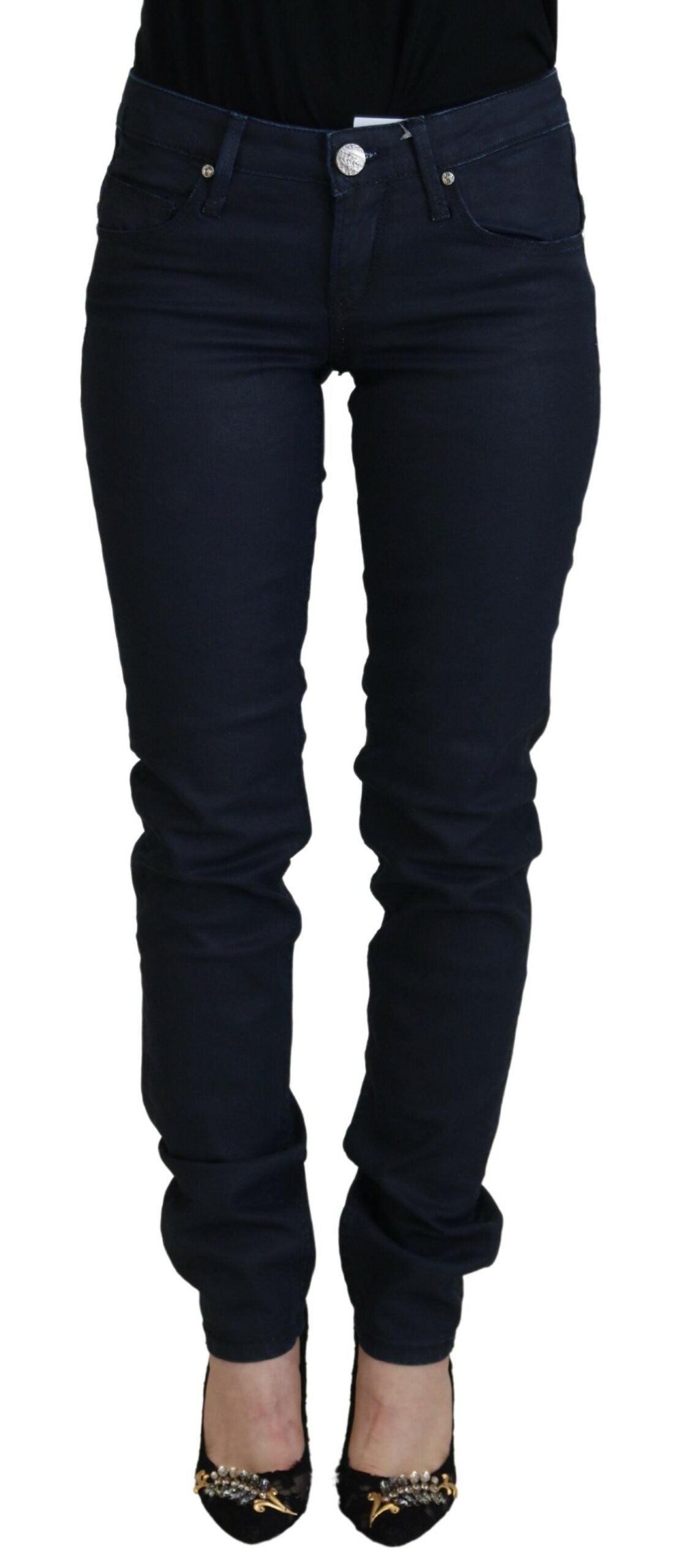 Acht Schicke Skinny Denim Extravaganza mit niedriger Taille