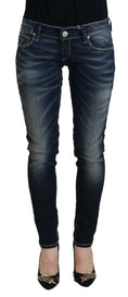 Bild in Galerie-Betrachter laden, Acht Schicke blau gewaschene Skinny Jeans mit niedriger Taille
