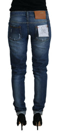 Bild in Galerie-Betrachter laden, Acht Elegante blau gewaschene Skinny Jeans mit niedriger Taille
