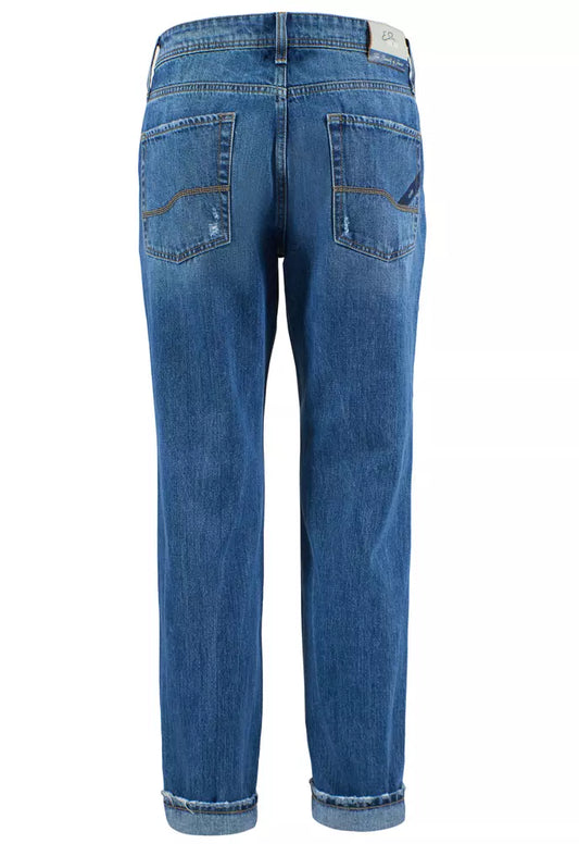 Yes Zee Blaue Baumwolle Männer Jeans