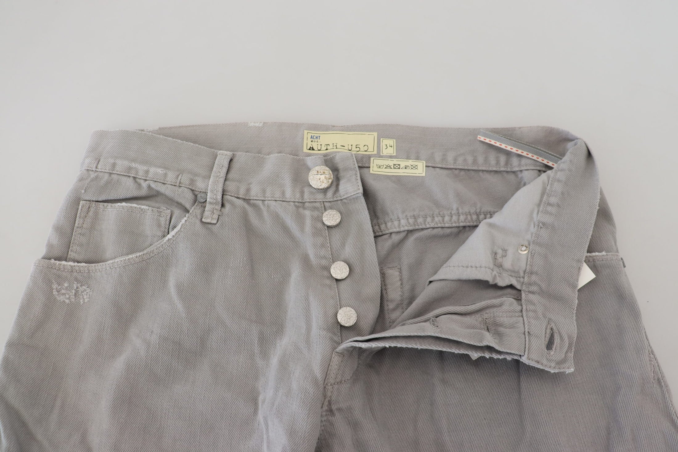 Acht Glatte Regular Denim Gray Jeans