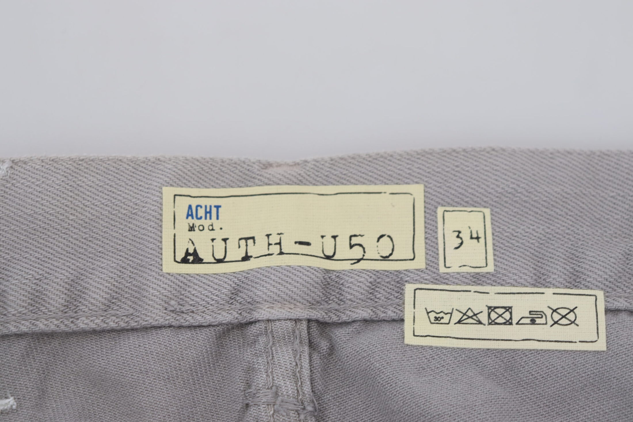 Acht Glatte Regular Denim Gray Jeans