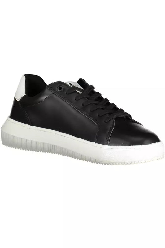 Calvin Klein Schwarzes Leder Herren Sneaker