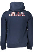 Resmi galeri görüntüleyiciye yükleyin, Cavalli Class Blauer Baumwollpullover für Männer
