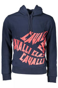 Resmi galeri görüntüleyiciye yükleyin, Cavalli Class Blauer Baumwollpullover für Männer
