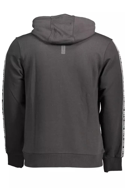 Cavalli Class Schwarzer Baumwollpullover für Männer