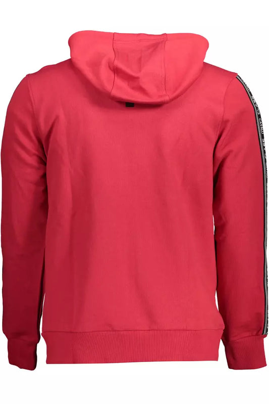 Cavalli Class Chic pink sweatshirt with hood and contrasting details