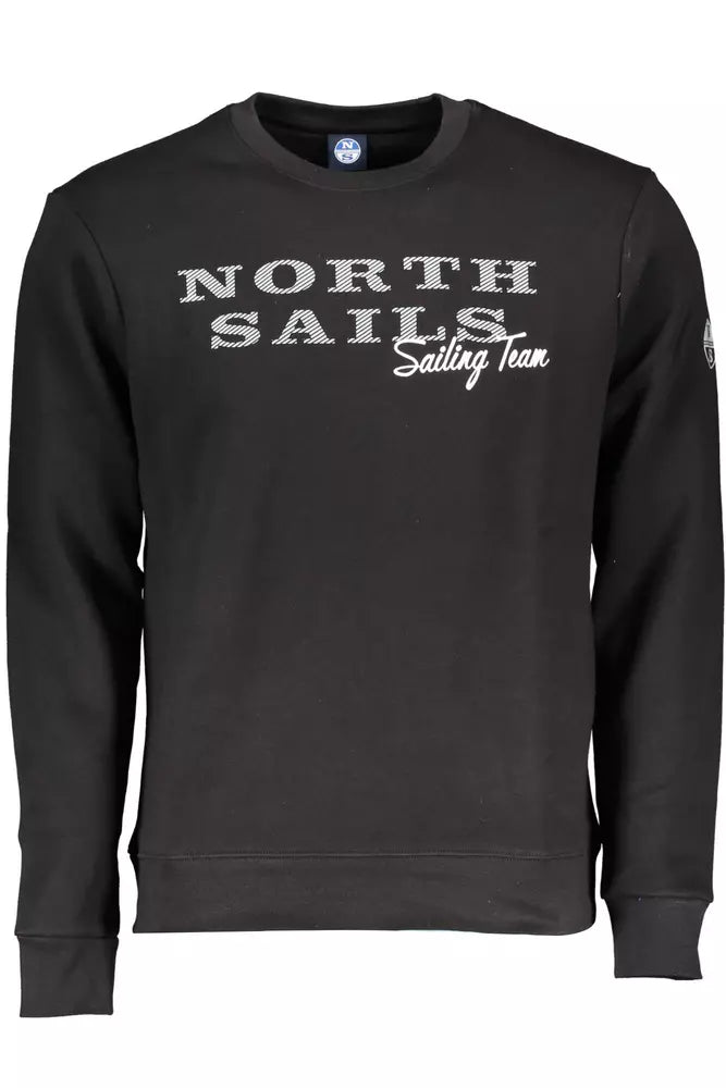 North Sails Schwarzer Baumwollpullover für Männer