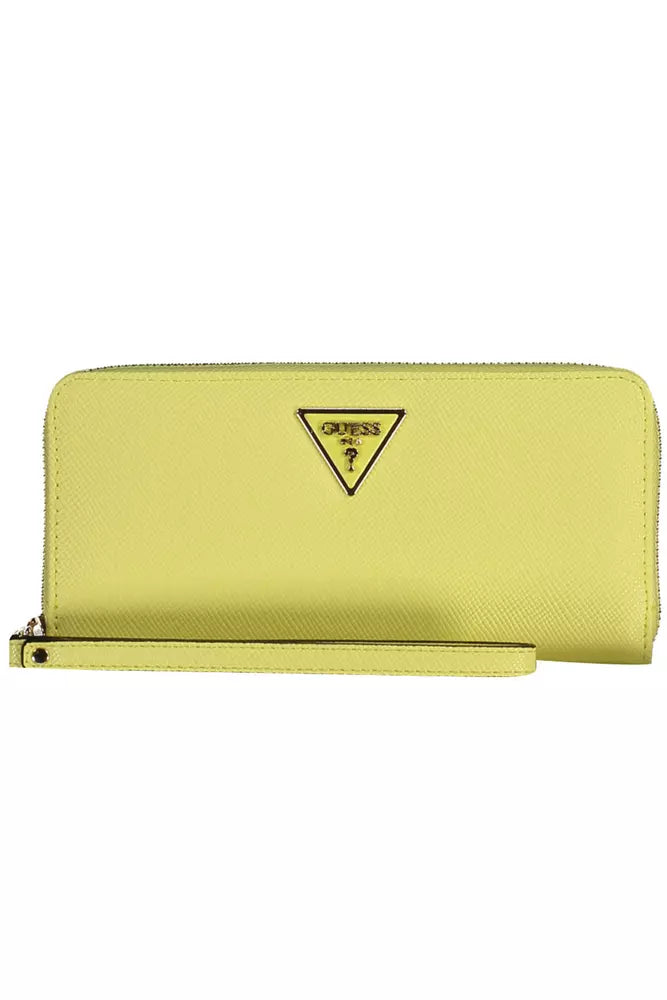 Guess Jeans Chic Yellow Polyethylene Wallet