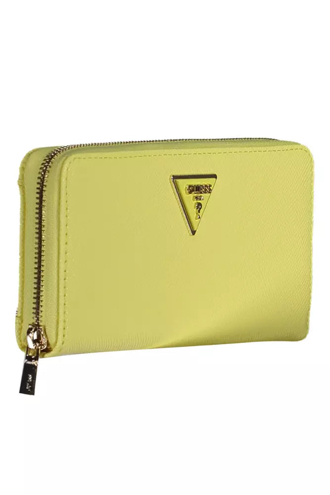 Guess Jeans Chic Yellow Polyethylene Wallet