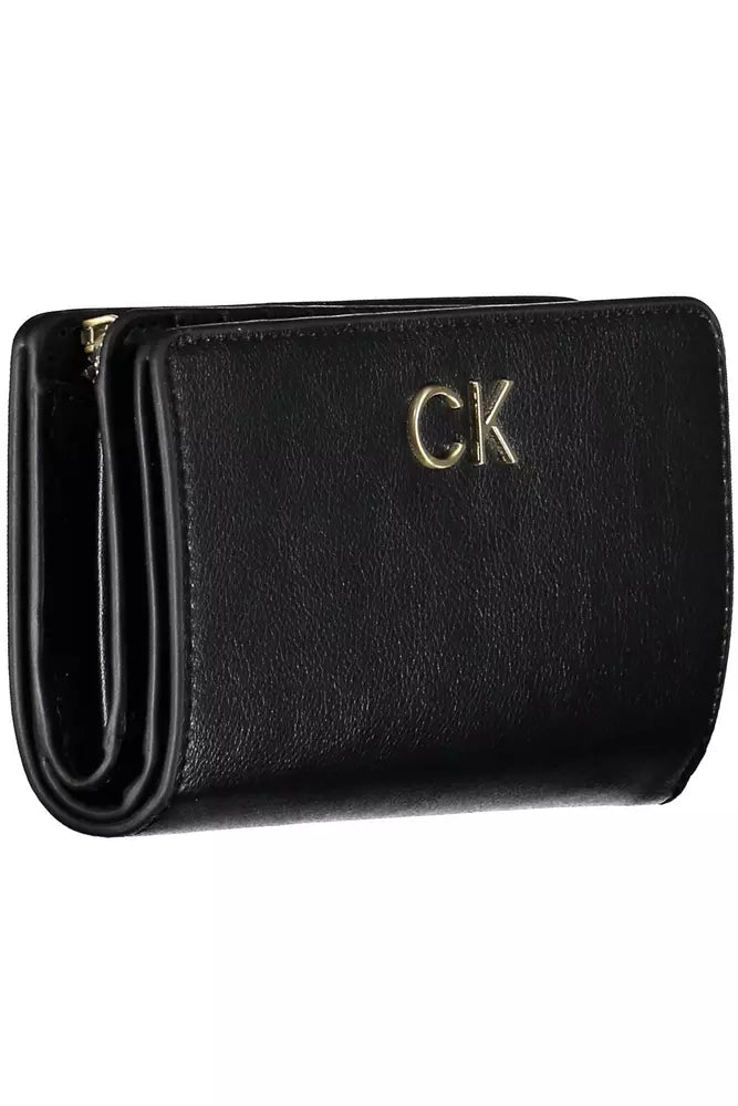 Calvin Klein Schwarzes Polyethylen Portemonnaie für Frauen