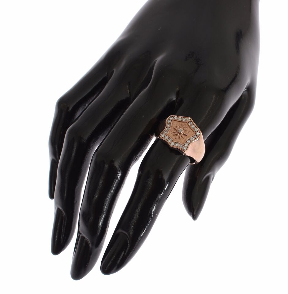 Nialaya Schicker Roségold vergoldeter Sterling Silber Ring