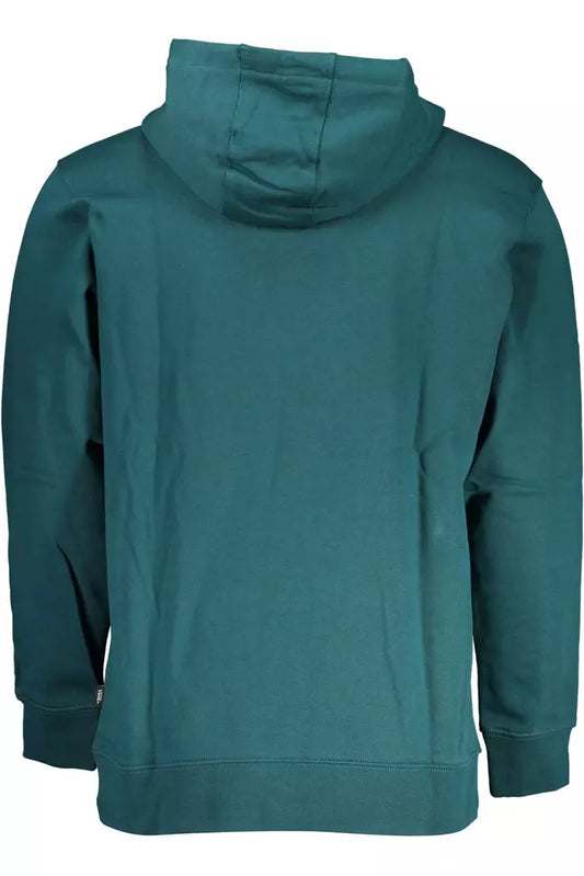 Vans Green cotton sweatshirt with hood and central pocket