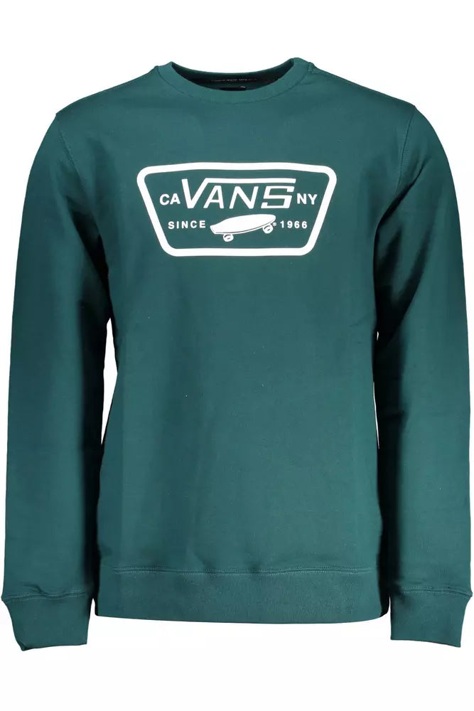 Vans Green Logo Print Crew Neck Sweatshirt