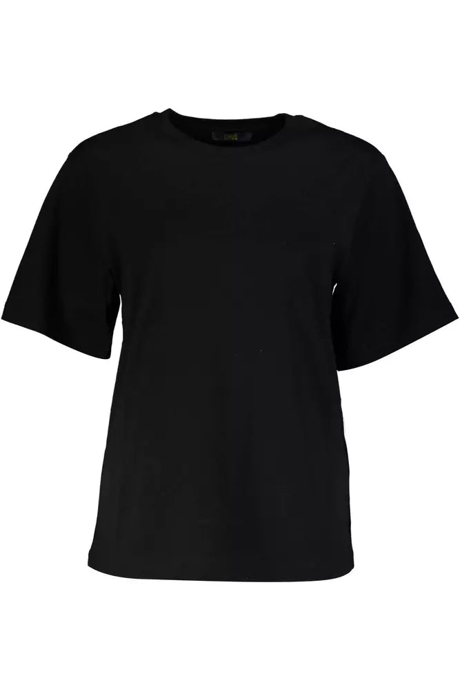 Cavalli Class Schwarzes Baumwoll-T-Shirt für Frauen