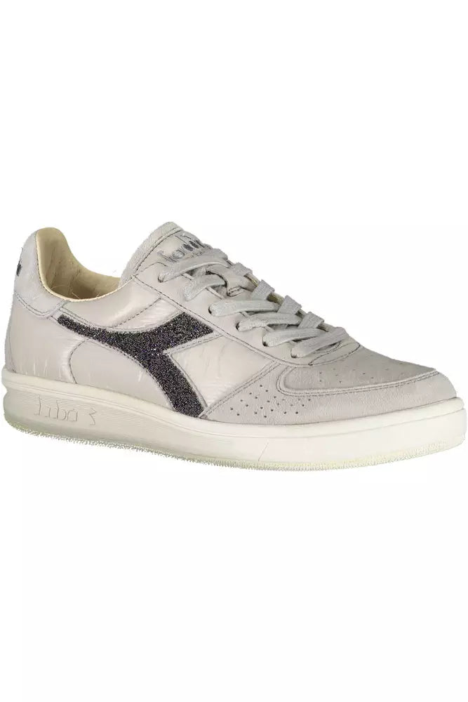 Diadora Graue Leder Damen Sneaker