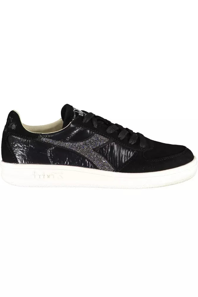 Diadora Schwarzes Leder Damen Sneaker