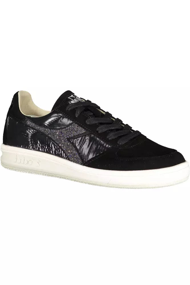 Diadora Schwarzes Leder Damen Sneaker