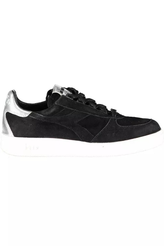 Diadora Schwarzes Leder Damen Sneaker