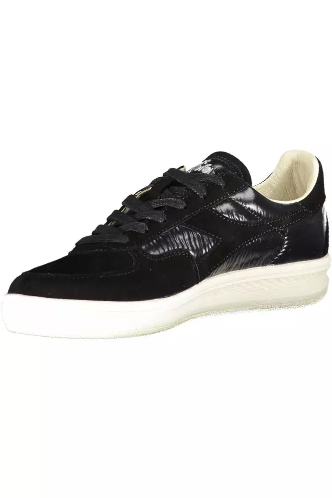 Diadora Schwarzes Leder Damen Sneaker