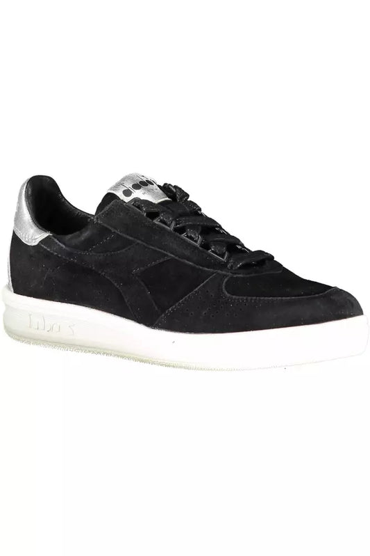 Diadora Schwarzes Leder Damen Sneaker