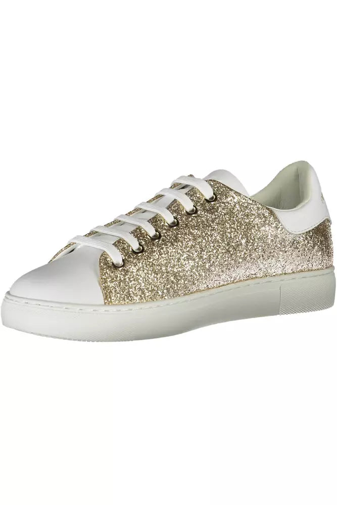 Emporio Armani Gold Polyester Damen Sneaker