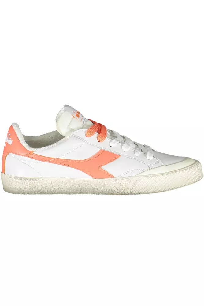 Diadora Weißes Leder Damen Sneaker