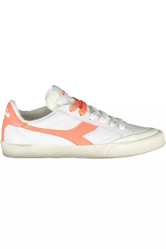 Diadora Weißes Leder Damen Sneaker