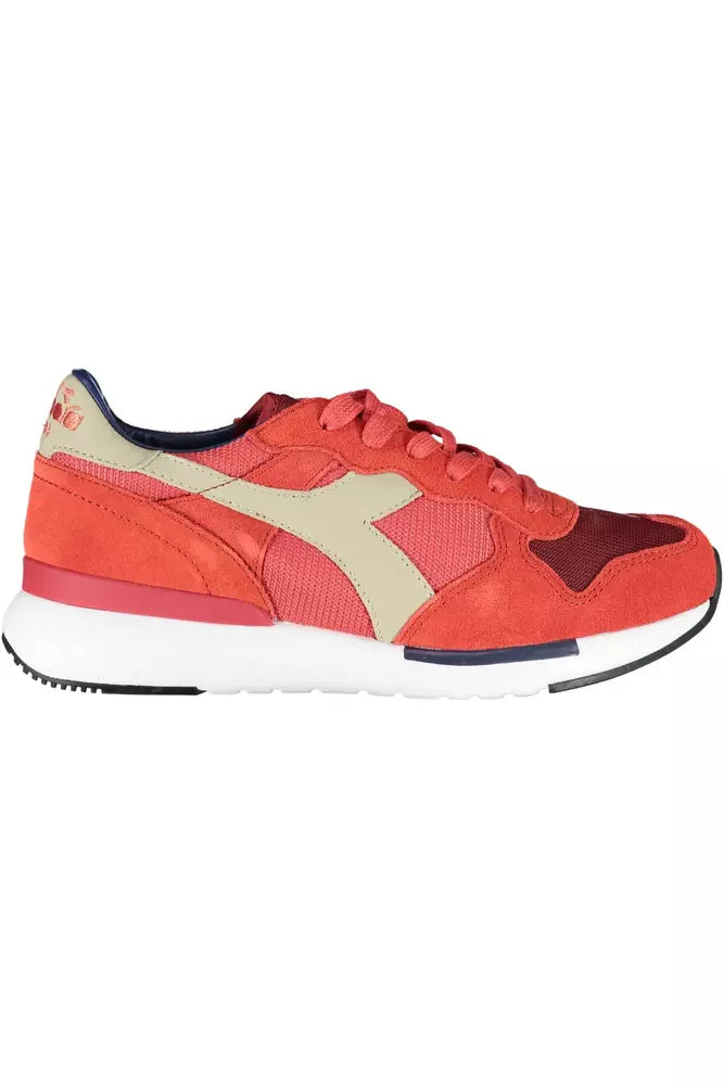 Diadora Rote Leder Damen Sneaker