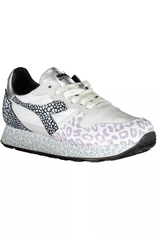 Diadora Weißer Stoff Damen Sneaker