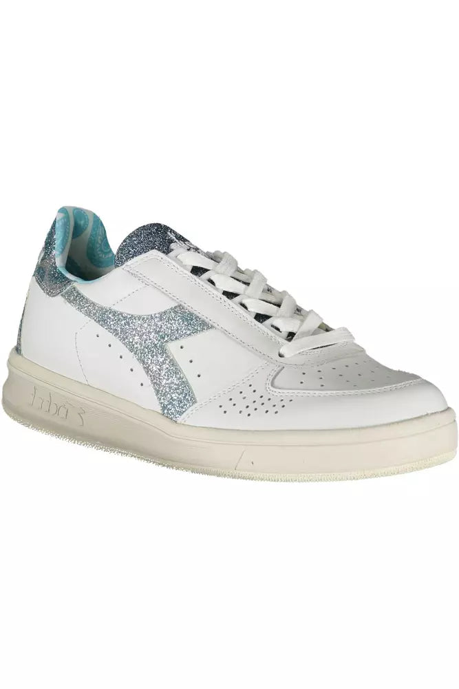 Diadora Weißes Leder Damen Sneaker