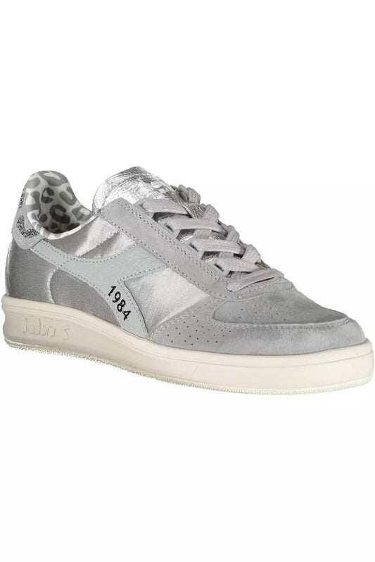 Diadora Graue Leder Damen Sneaker