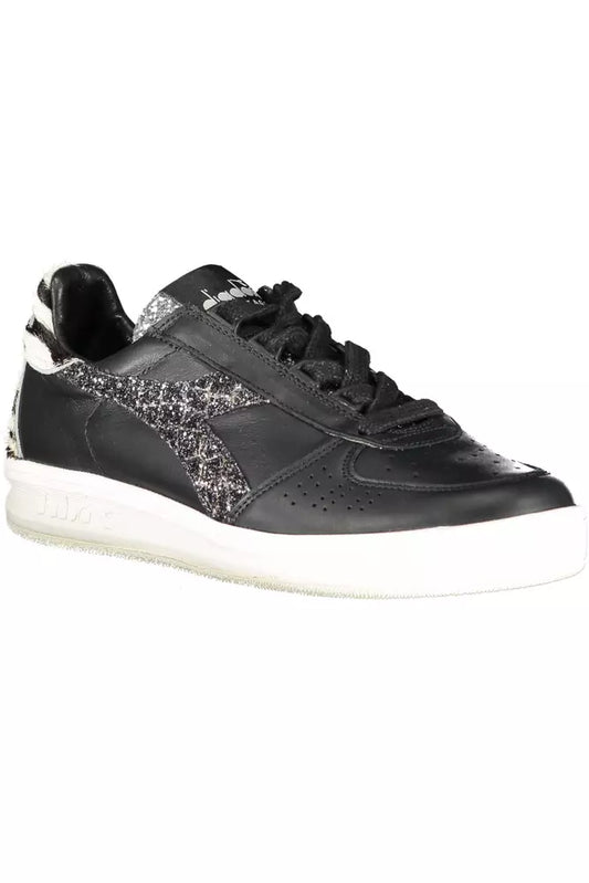 Diadora Schwarzes Leder Damen Sneaker