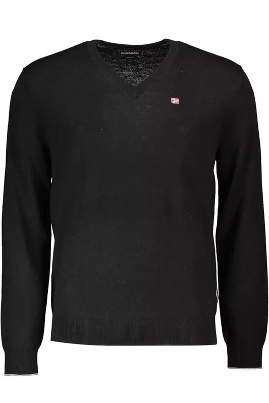 Napapijri Schwarzer Pullover aus Wolle für Männer