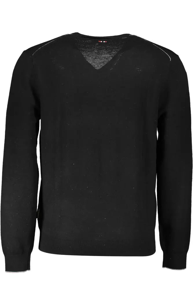 Napapijri Schwarzer Pullover aus Wolle für Männer