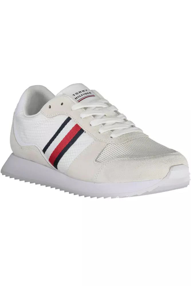 Tommy Hilfiger Weiß Polyester Männer Sneaker