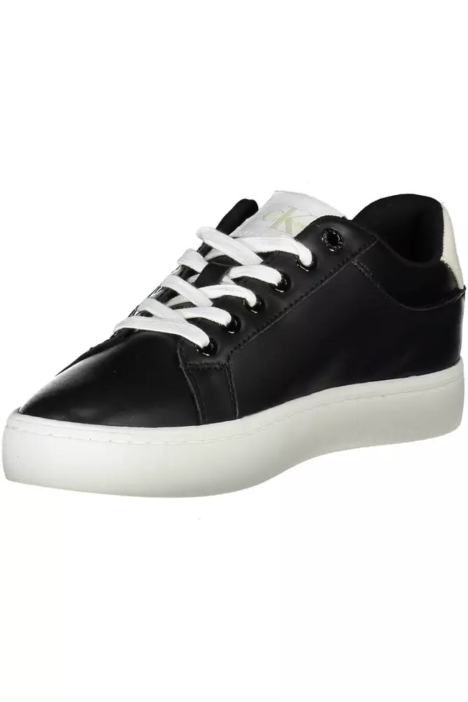 Calvin Klein Schwarzer Polyester Damen Sneaker