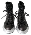 Bild in Galerie-Betrachter laden, Dolce & Gabbana Schwarzer High Top Sneaker Bootie
