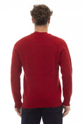 Load image into Gallery viewer, Alpha Studio Crimson Wool Crew Neck Jumper - Cozy Elegance
