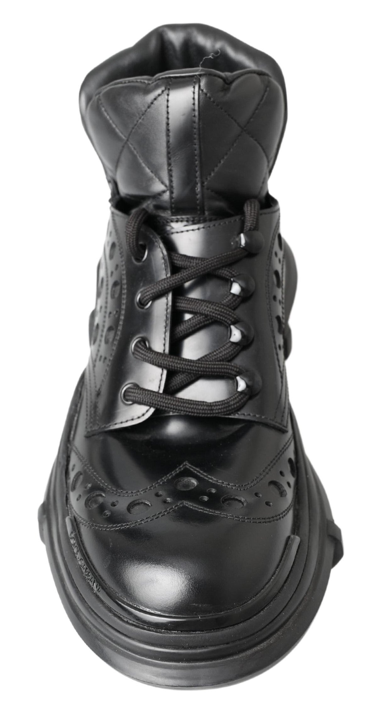 Dolce &amp; Gabbana Elegant black leather ankle boots