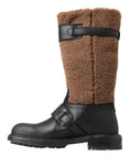 Load image into Gallery viewer, Dolce & Gabbana Long boots in black shearling leather
