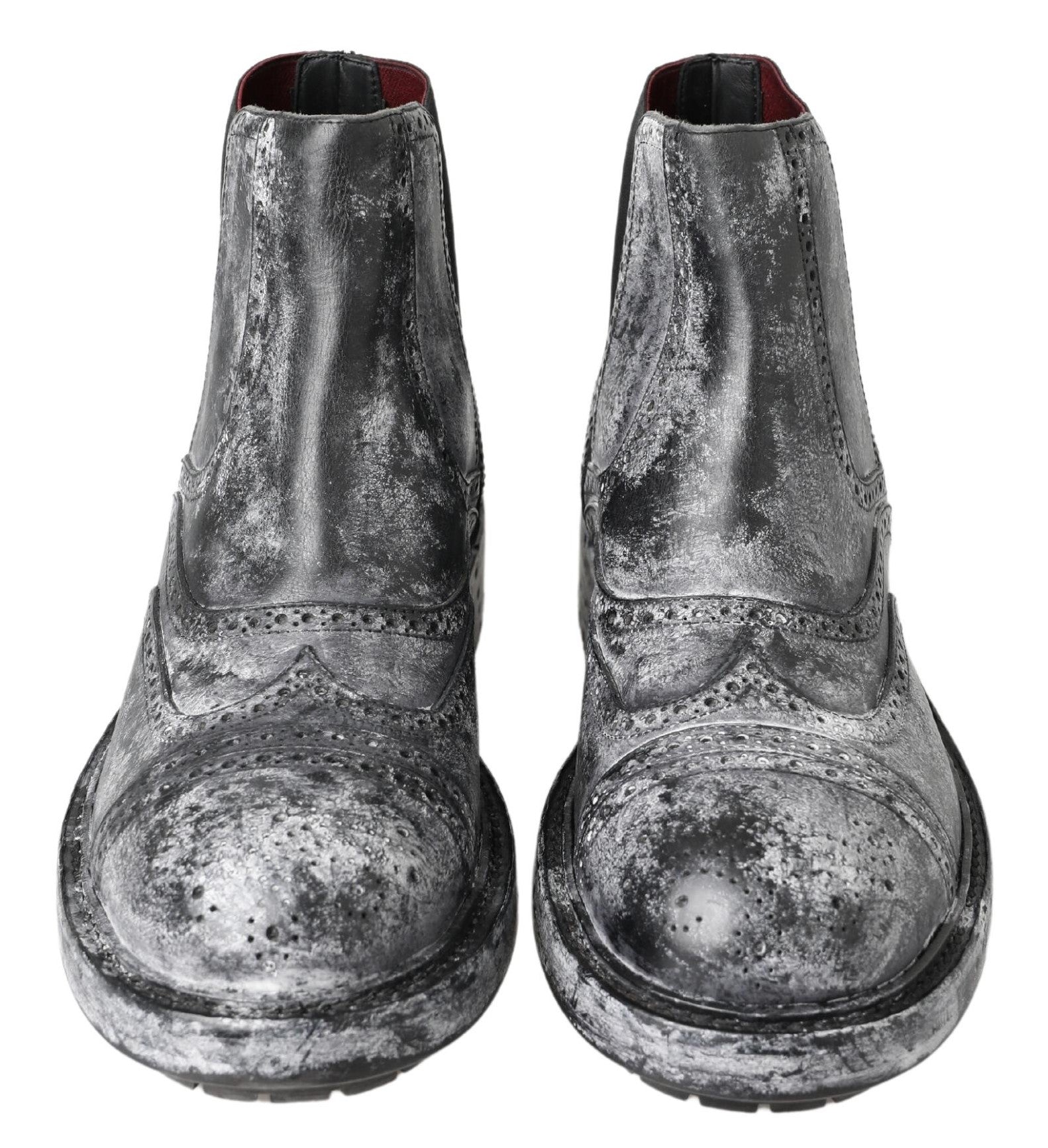 Dolce &amp; Gabbana Elegant Black Faded Chelsea Boots