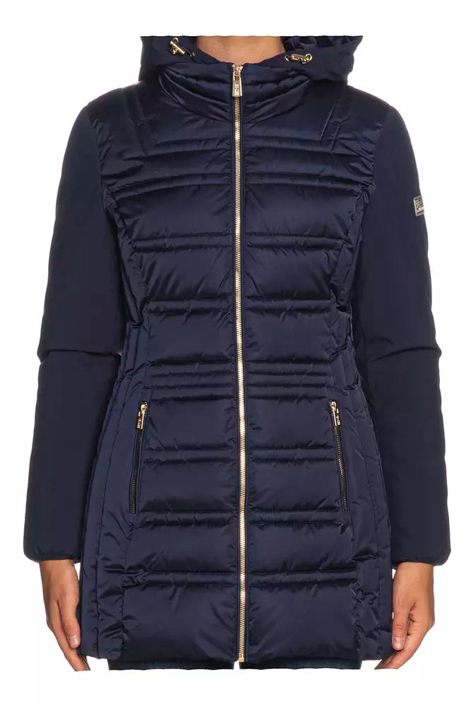 Yes Zee Blaue Polyester Damen Jacke