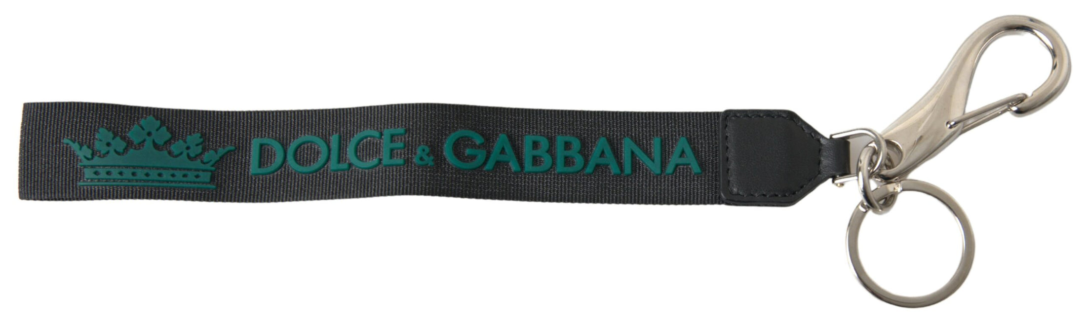 Dolce &amp; Gabbana Chic Crown Rubber Logo Keychain